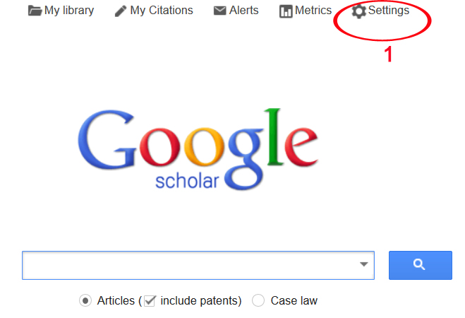 Google Scholar setting