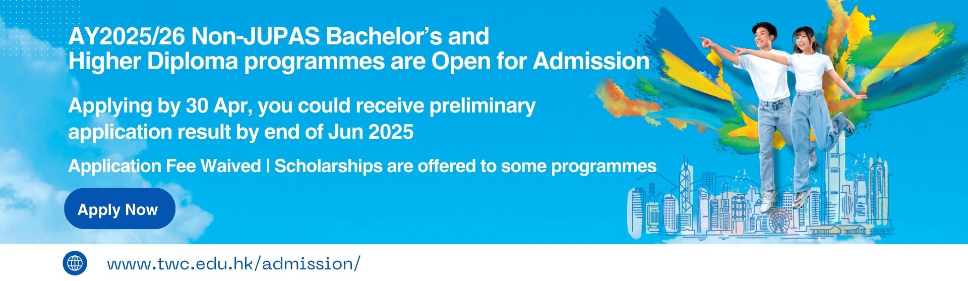 TWC website banners -AY2025/26 Admission