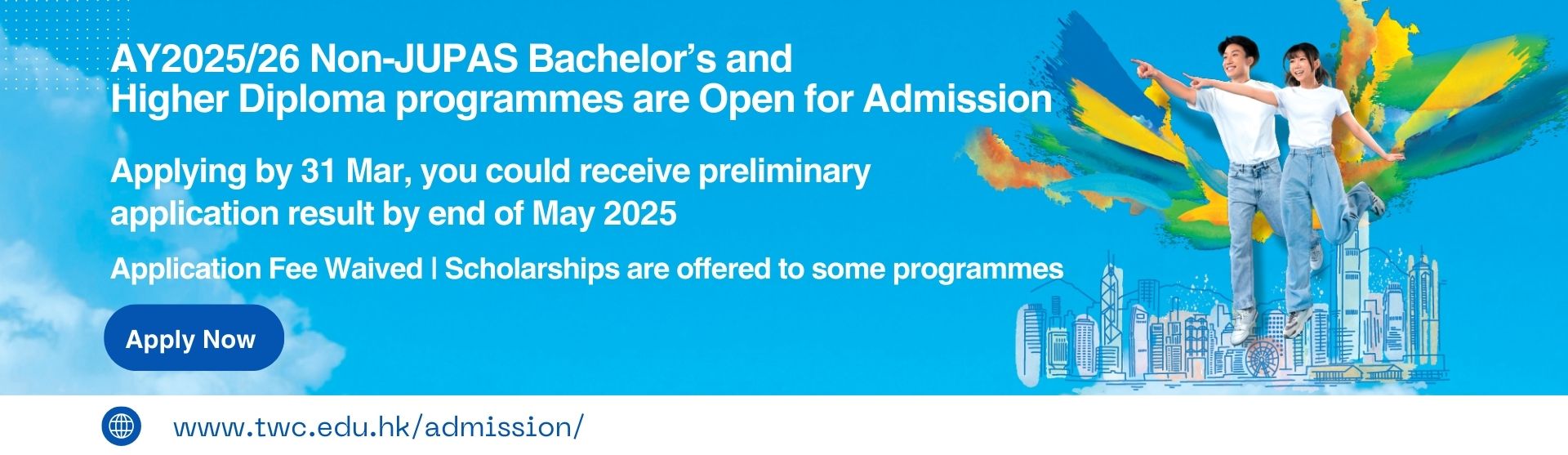 TWC website banners -AY2025/26 Admission